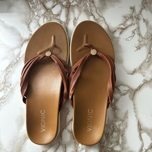 Vionic Brown Sandals with Cushioned Comfort